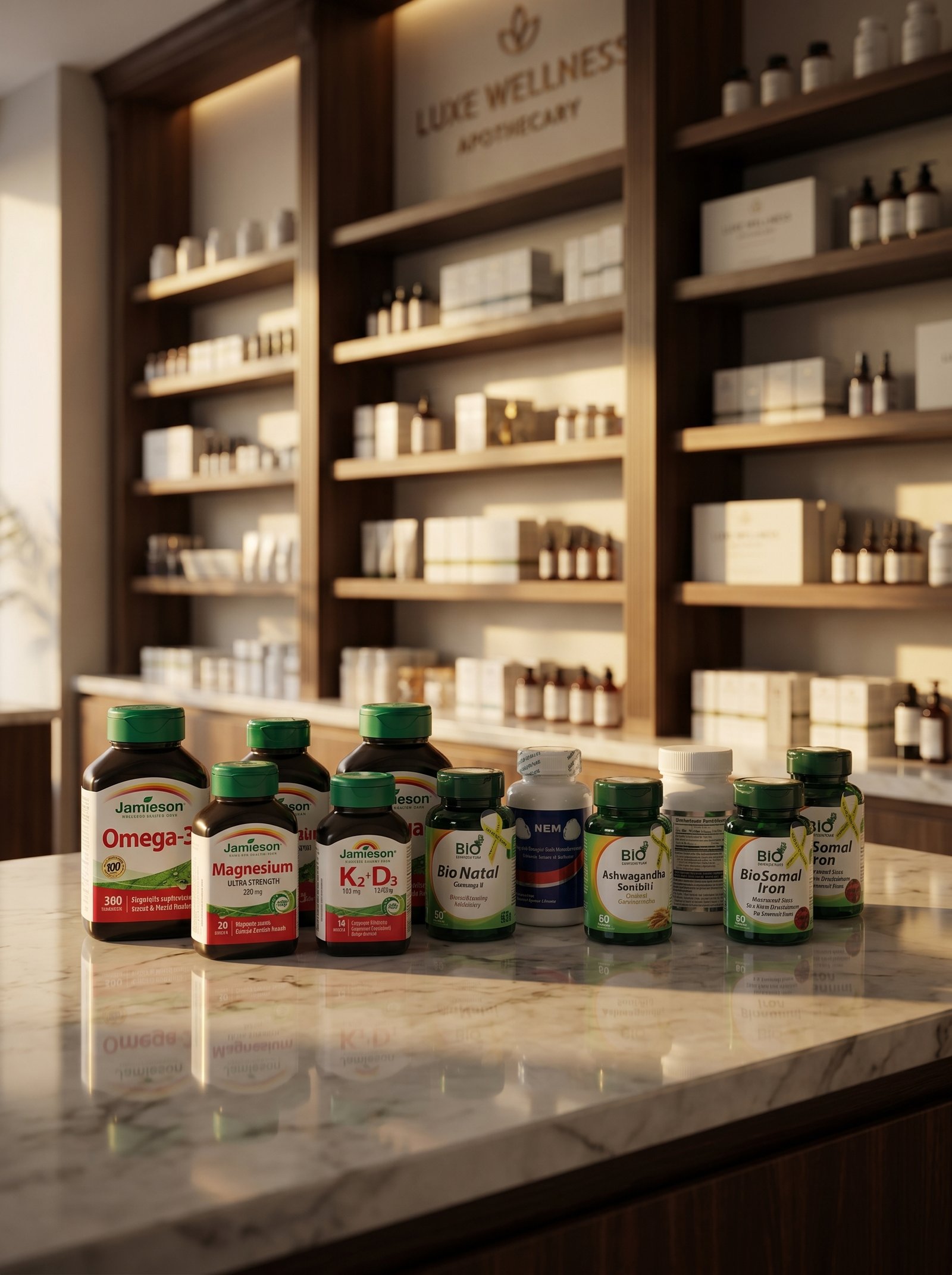 premium vitamins and supplements arranged 202605162231